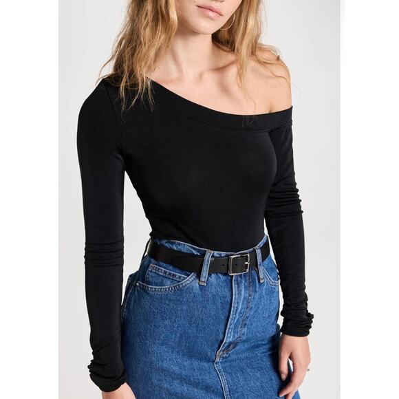 Free People Women's Thats Hot Thong BodysuitBlack, Large Excellent - Picture 3 of 8